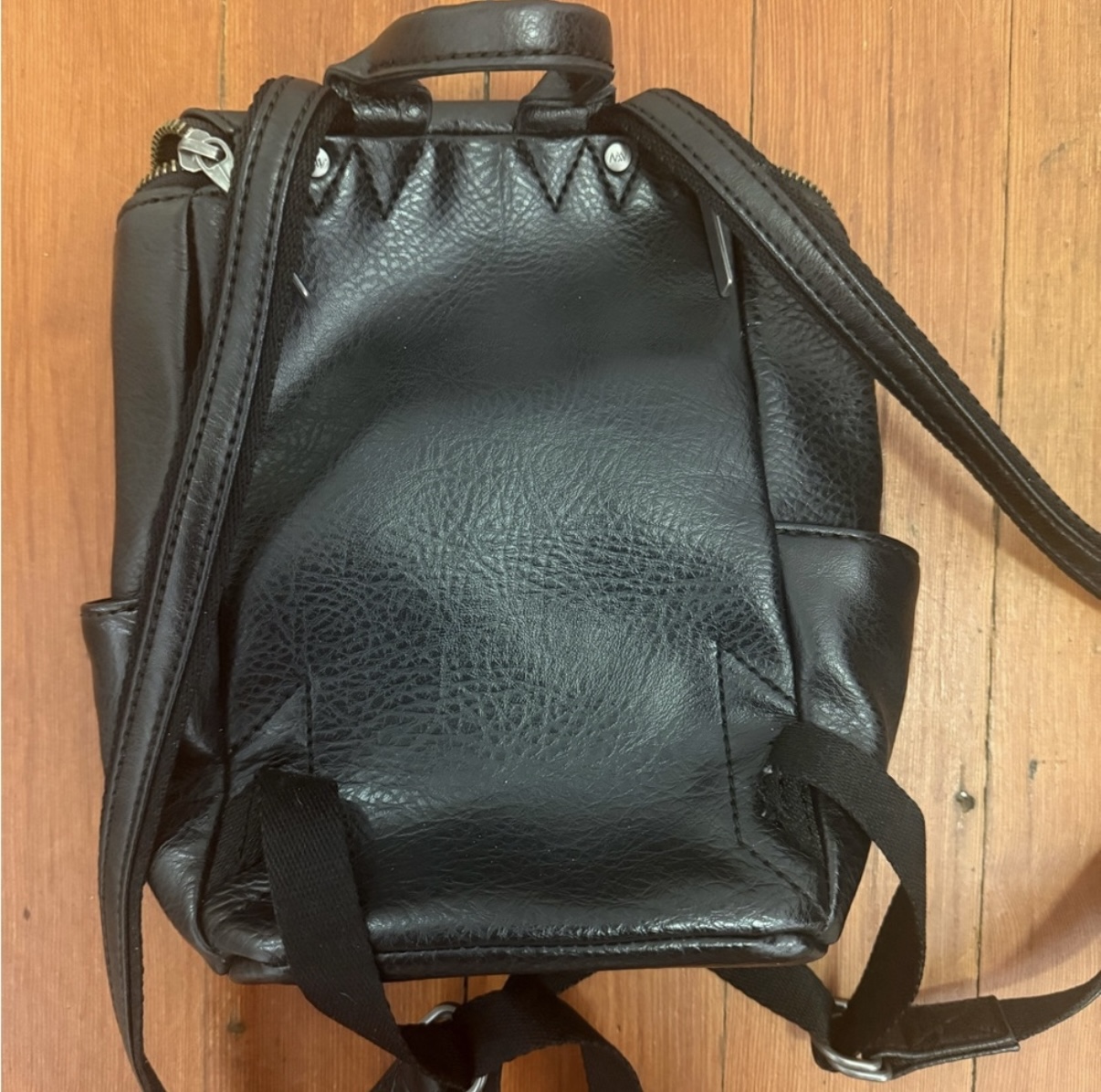Matt & Nat Black Faux Leather Mini Backpack - photo 2