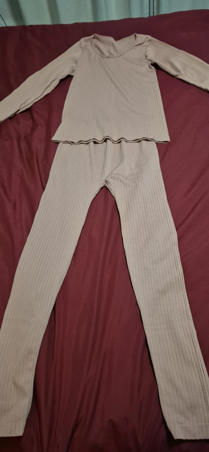 Ribbed Lounge Set - Beige