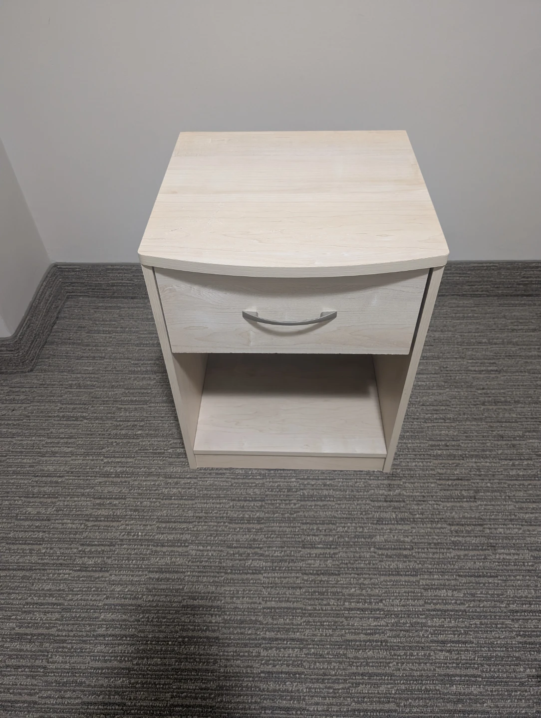 Light Wood Nightstand with Drawer - photo 2