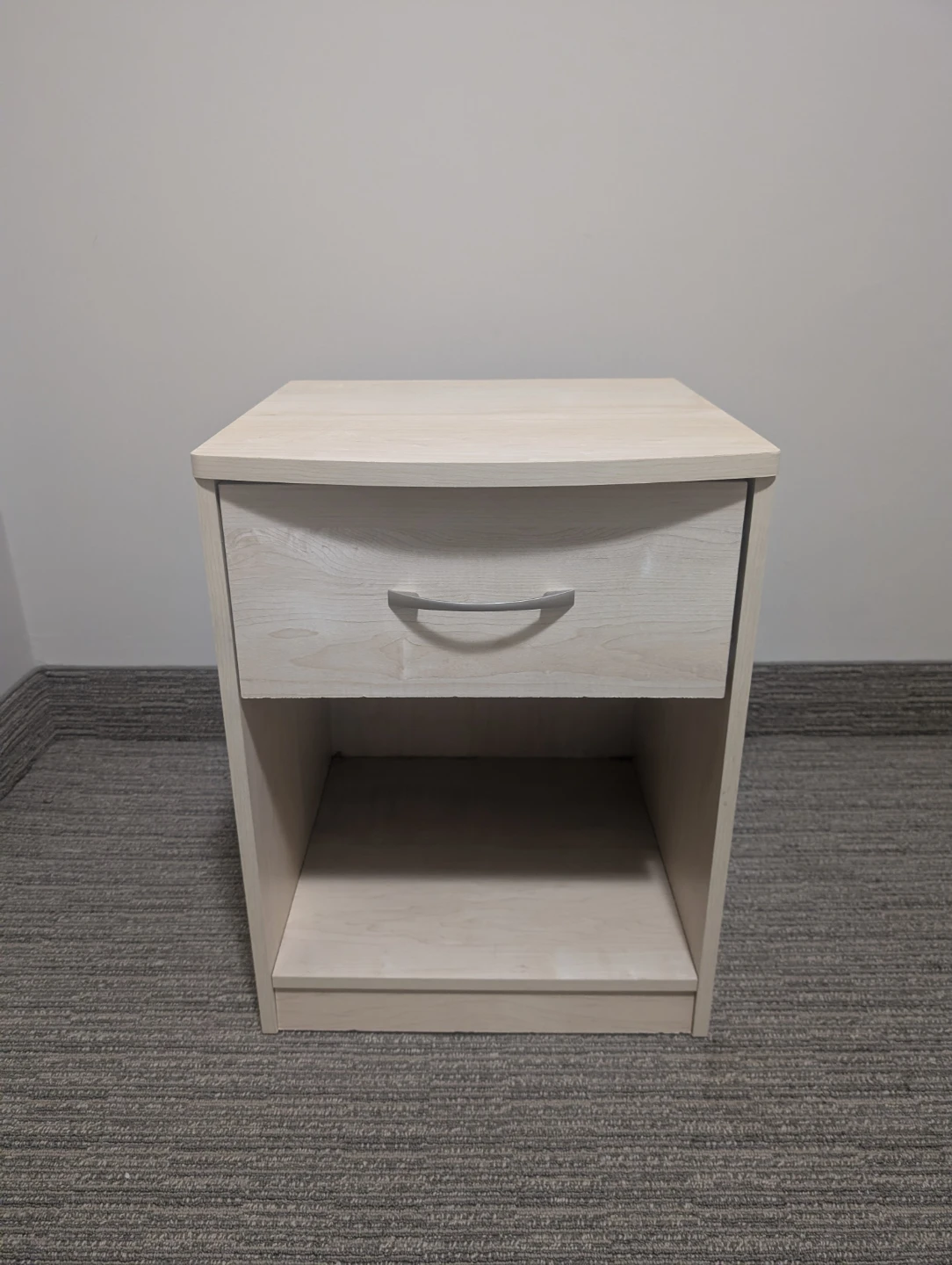 Light Wood Nightstand with Drawer - photo 3