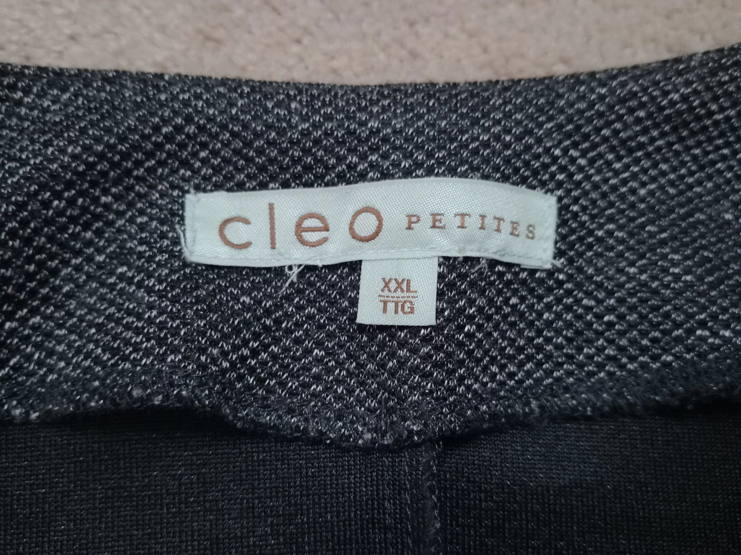 Cleo Petites Grey Tweed Open Front Blazer Jacket XXL - photo 2