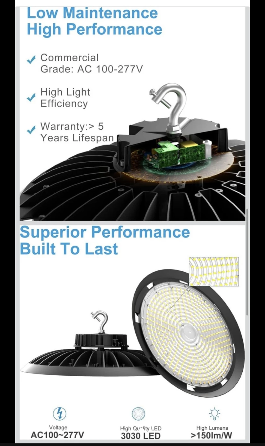 420W UFO LED High Bay Light 63000lm High Bay LED Lights NEW - photo 5