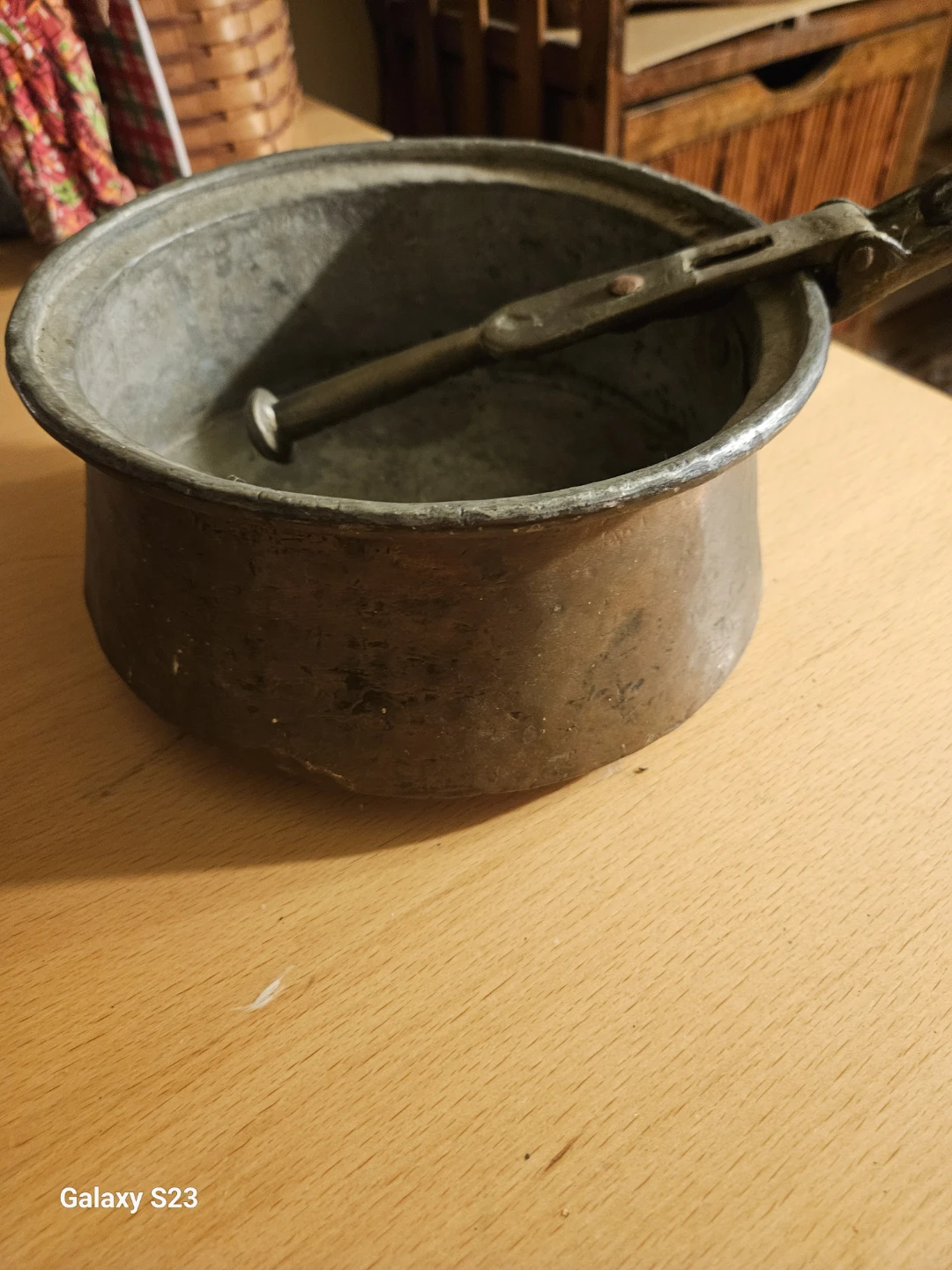 Vintage Copper Pot with Handle - photo 3