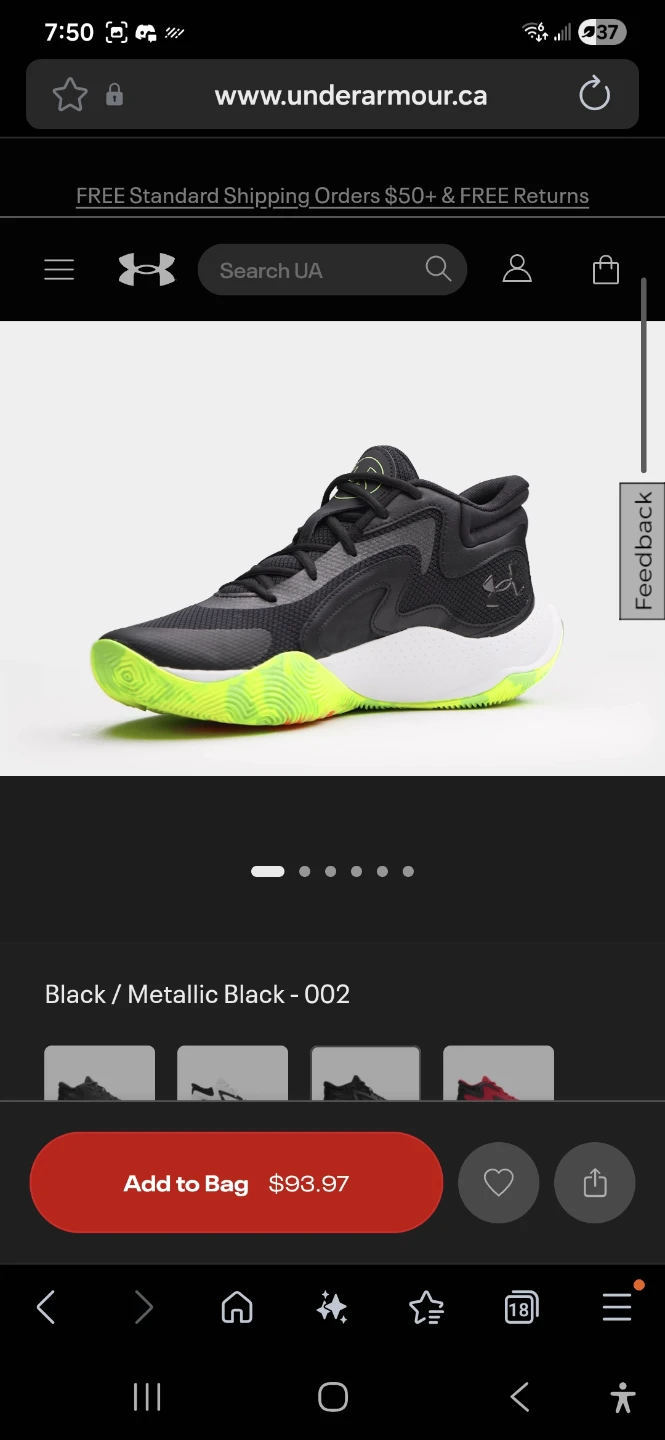 Under Armour Lockdown 6 Basketball Shoes - Black - photo 2