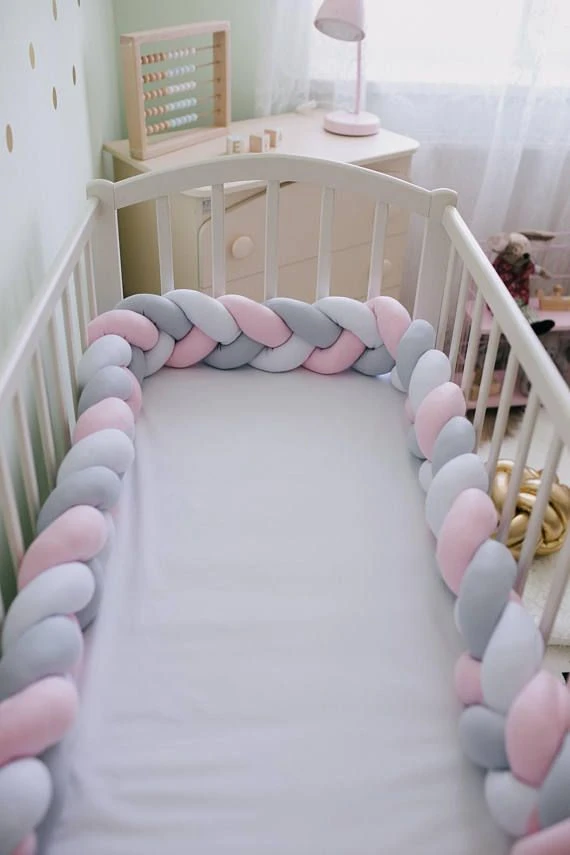 Momaid Braid Crib Bumper - NEW