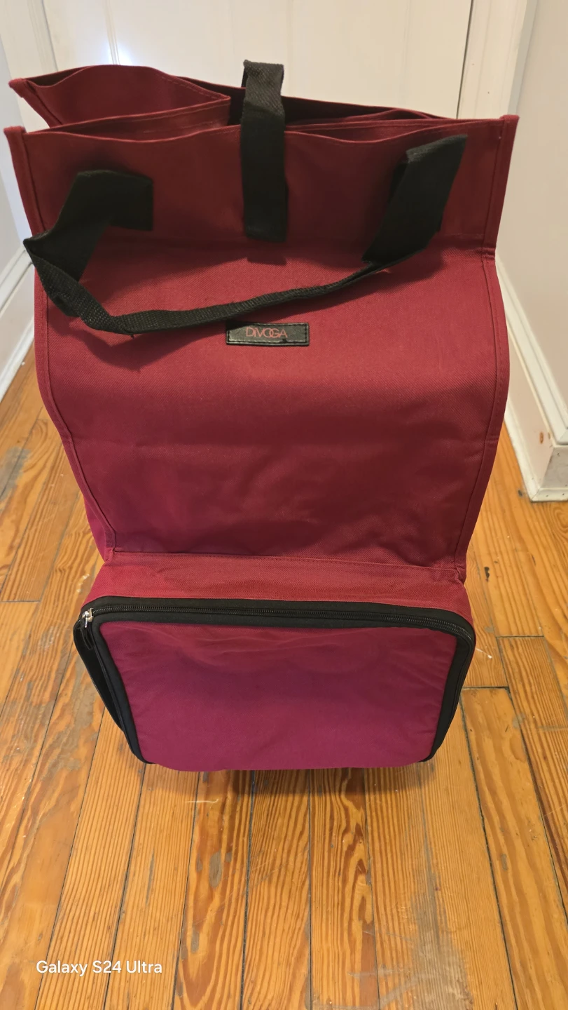 DIVOGA Red Rolling Shopping Bag with Wheels - photo 3