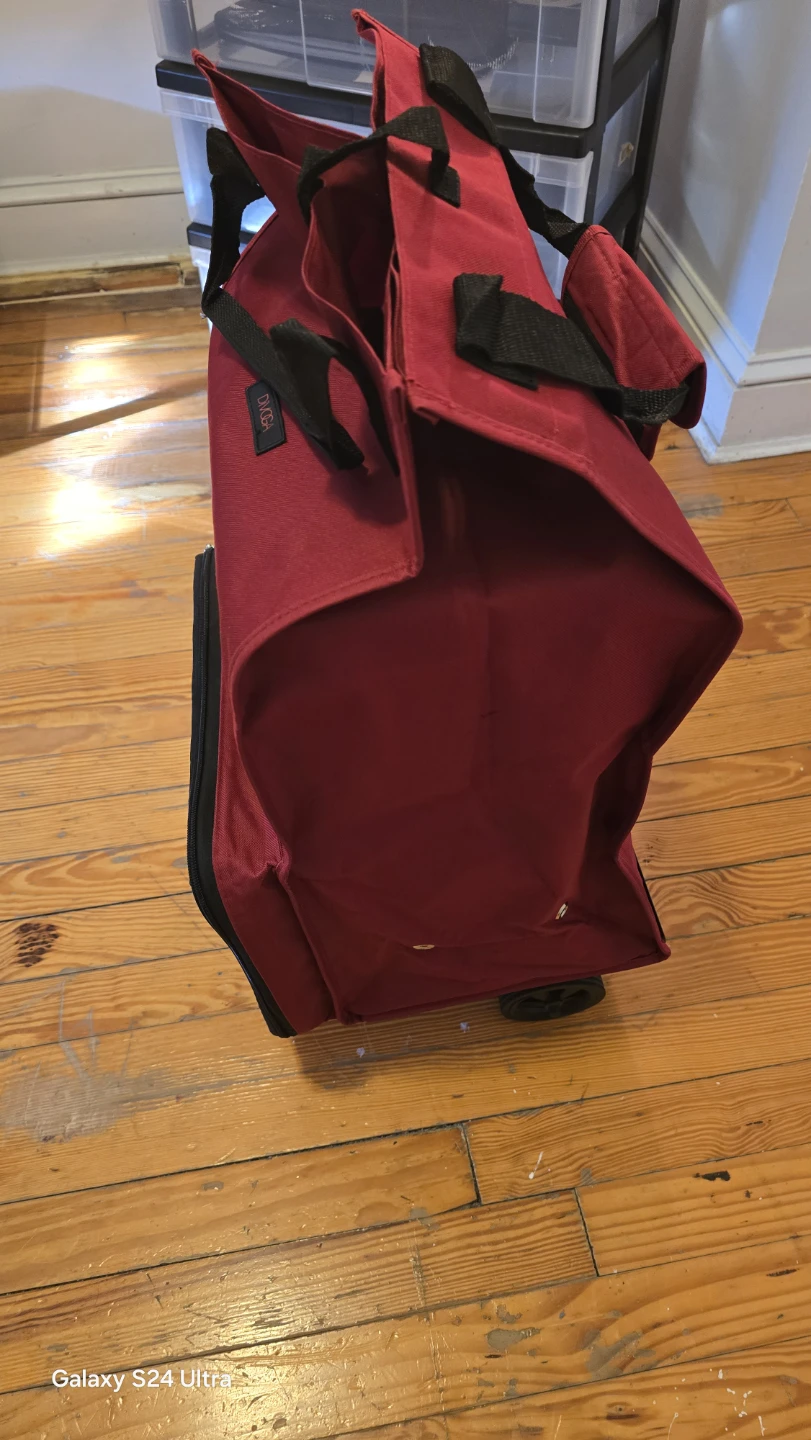 DIVOGA Red Rolling Shopping Bag with Wheels - photo 4
