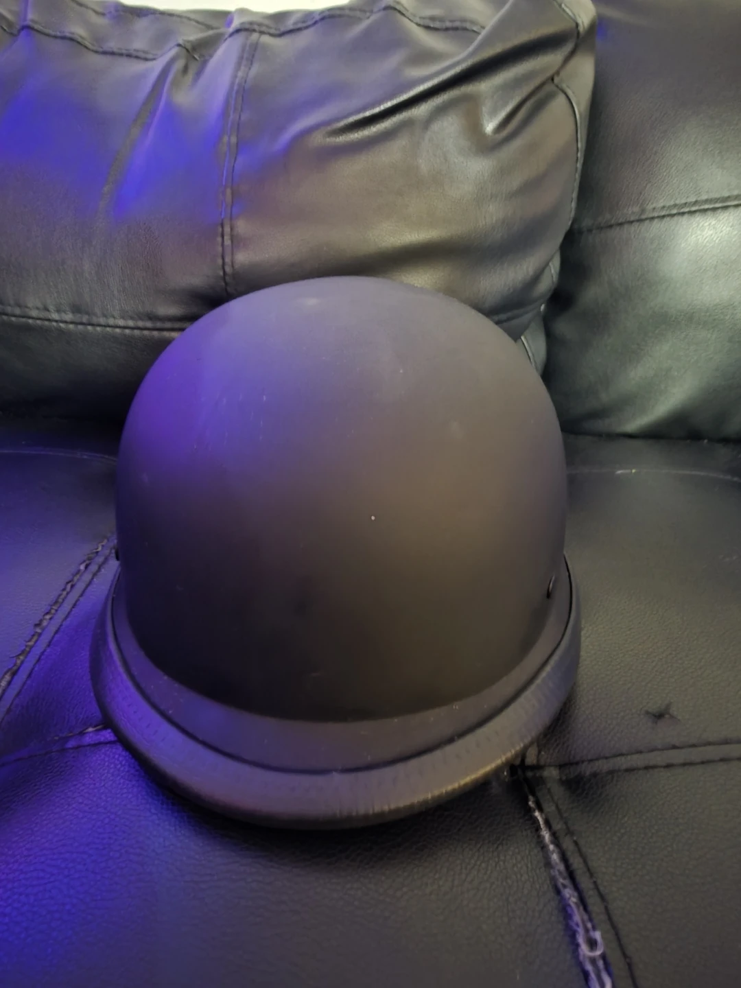 Matte Black Motorcycle Helmet - photo 2