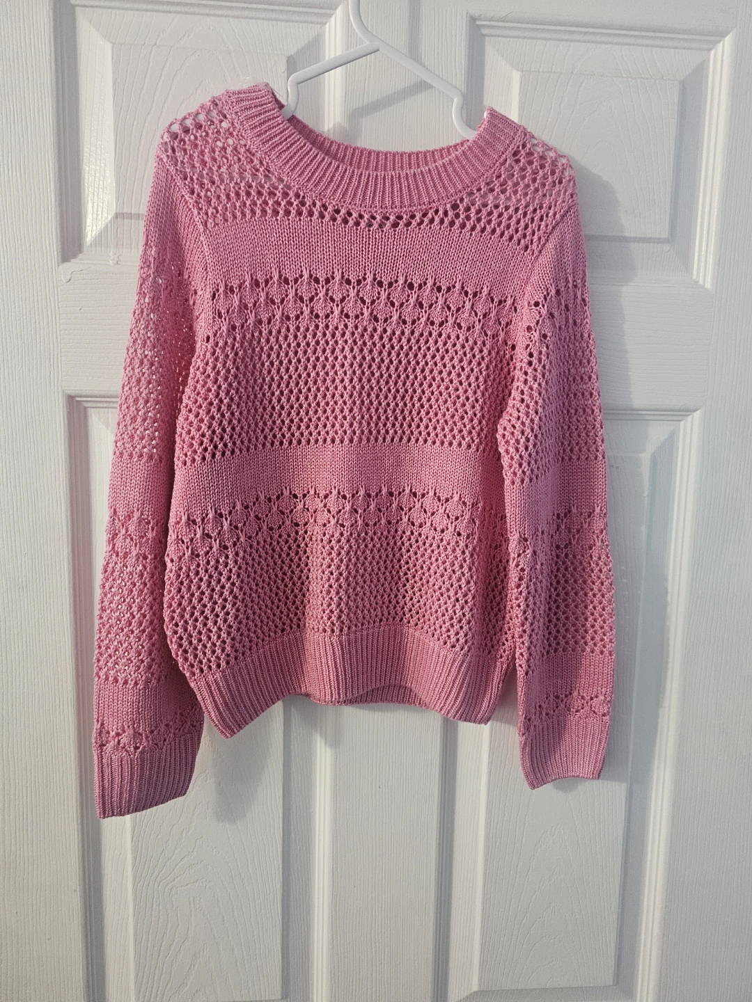 Pink Crewneck Knit Sweater