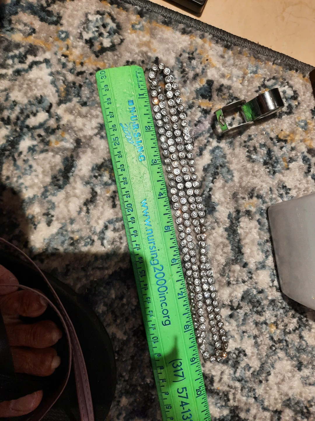 Massive 36" Tennis CZ Necklace Solid sterling silver - photo 2