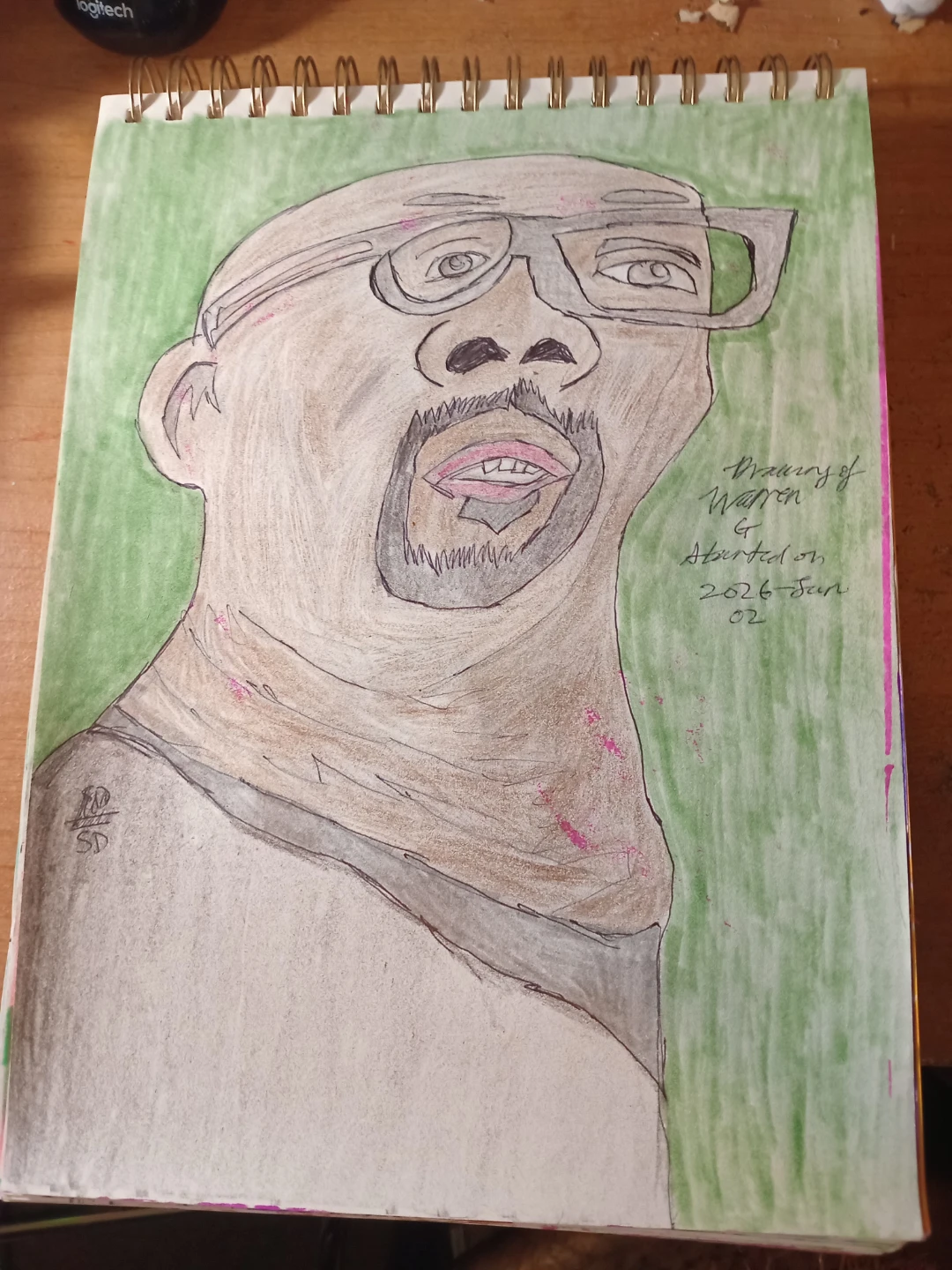 Warren G Black Guy Caricature Drawing  by Custom Artist Sherwin