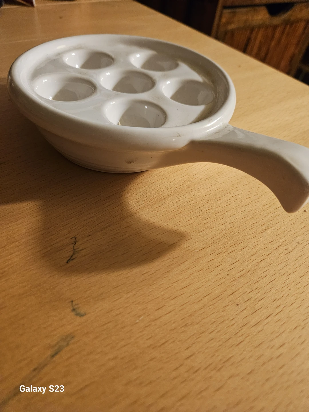 Escargot Dish - White Ceramic - photo 4