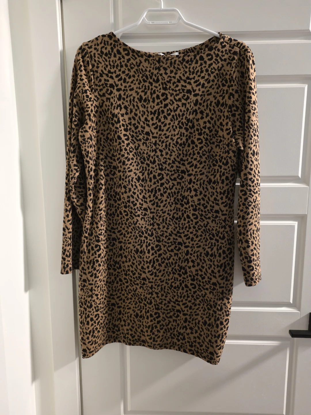 Leopard Print Long Sleeve Dress