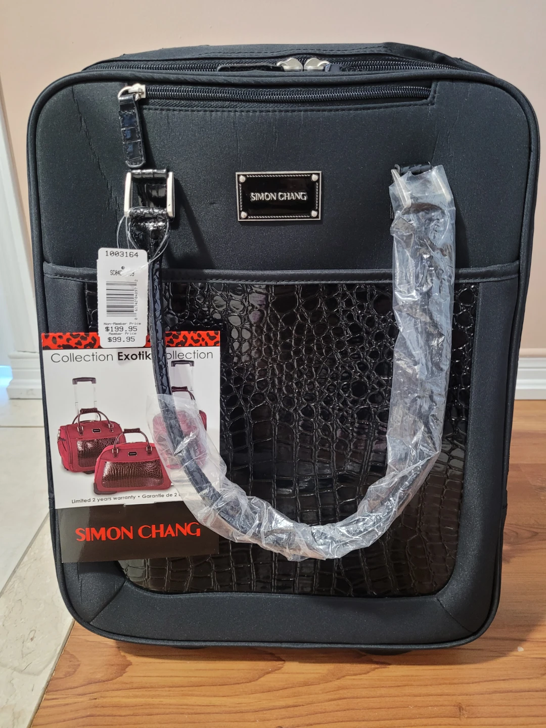 Simon Chang Collection Exotic Rolling Bag - NEW