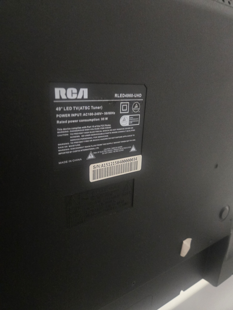 RCA 49" LED TV (ATSC Tuner) - RLED4960-UHD - photo 2