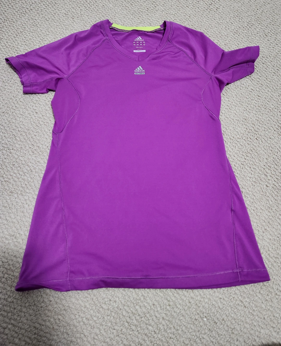 Adidas Techfit Purple V-Neck T-Shirt - Women's S - photo 2