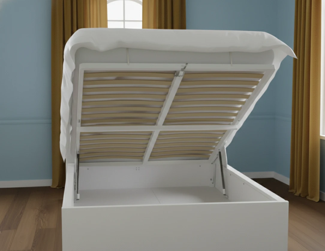 IKEA Malm White Ottoman Bed Frame - Queen Size - photo 2