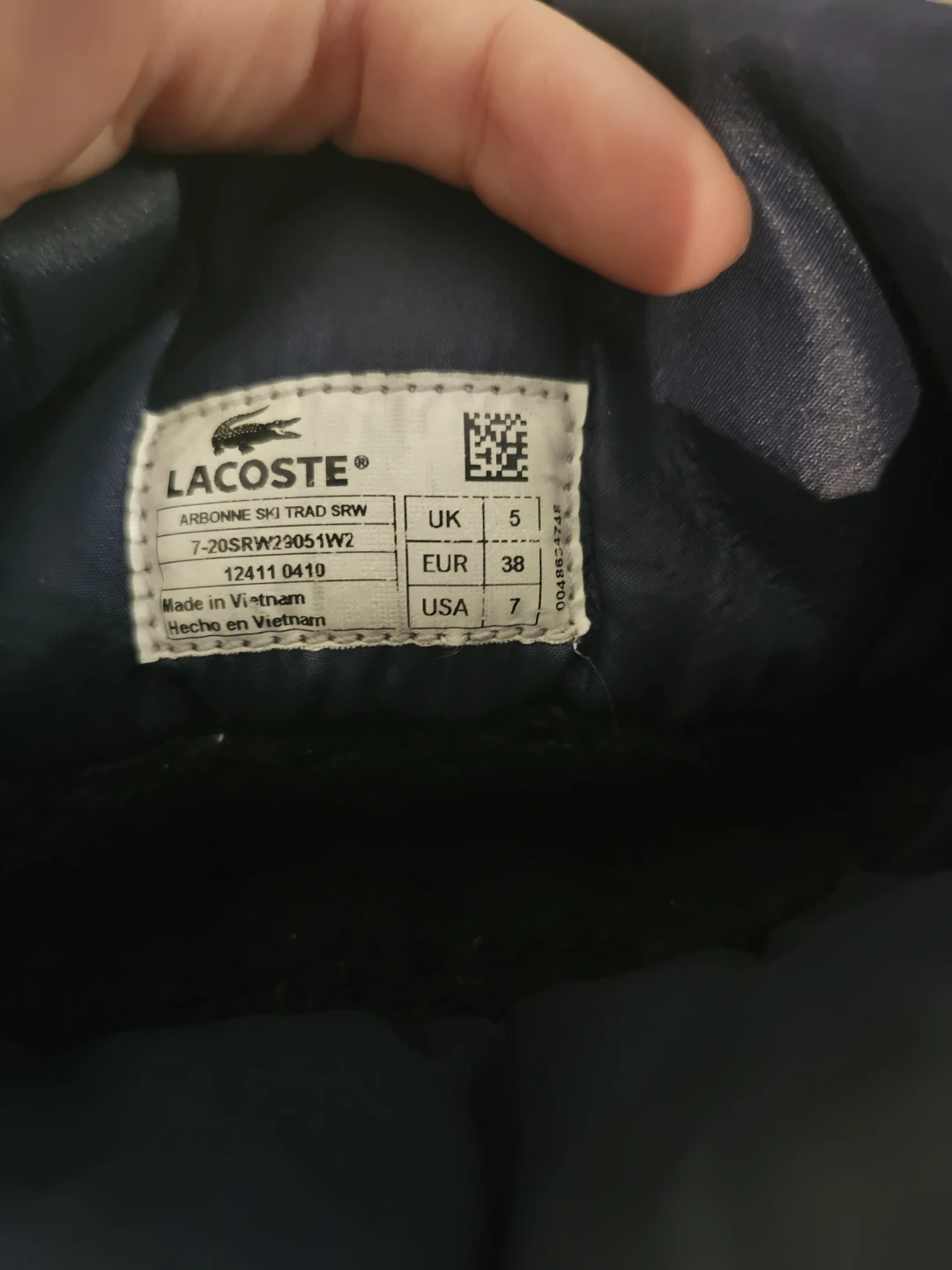 Lacoste Arbonne Ski Puffer Boots Navy Blue Size 7 - photo 3
