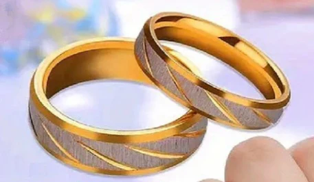 Titanium Gold & Silver Tone Ring Set