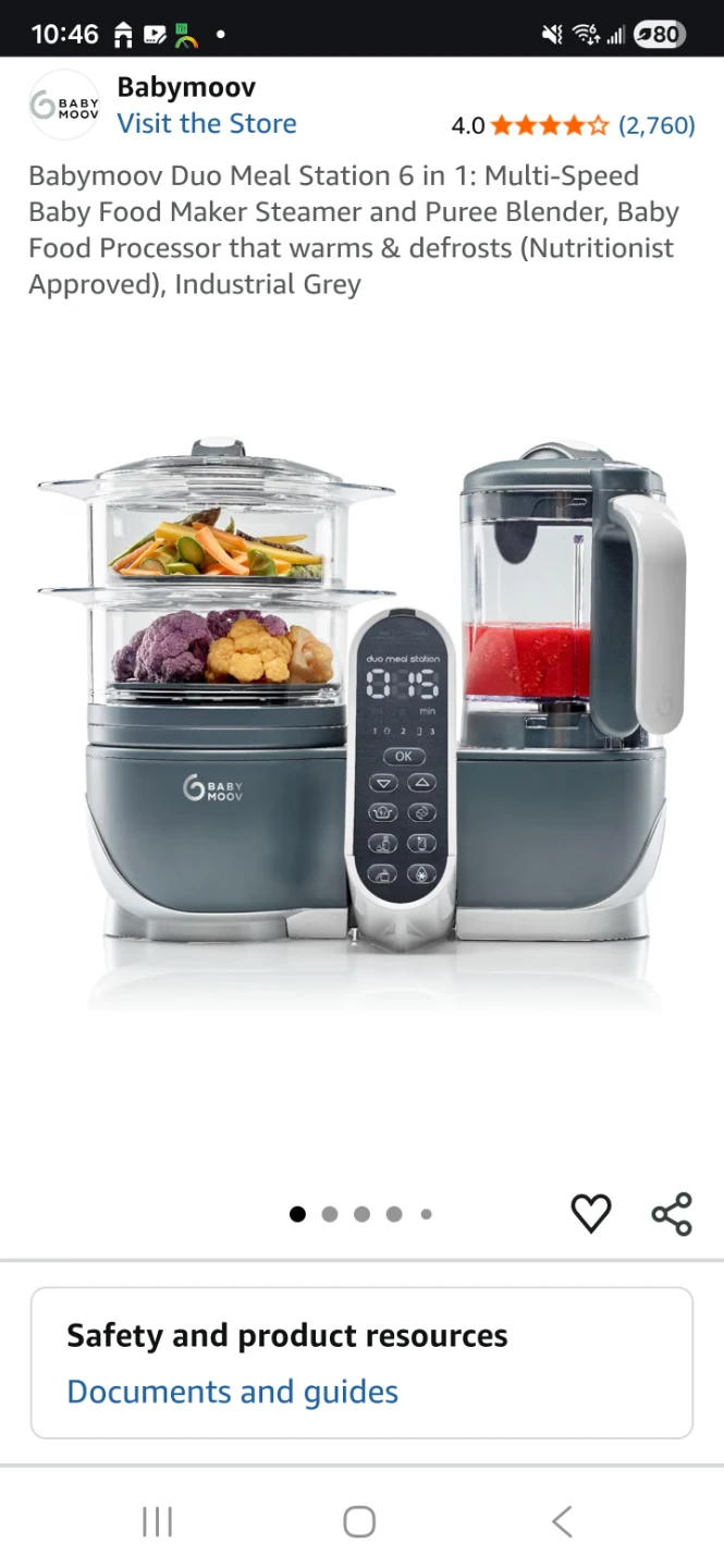 Babymoov Duo Meal Station 6-in-1 Baby Food Maker