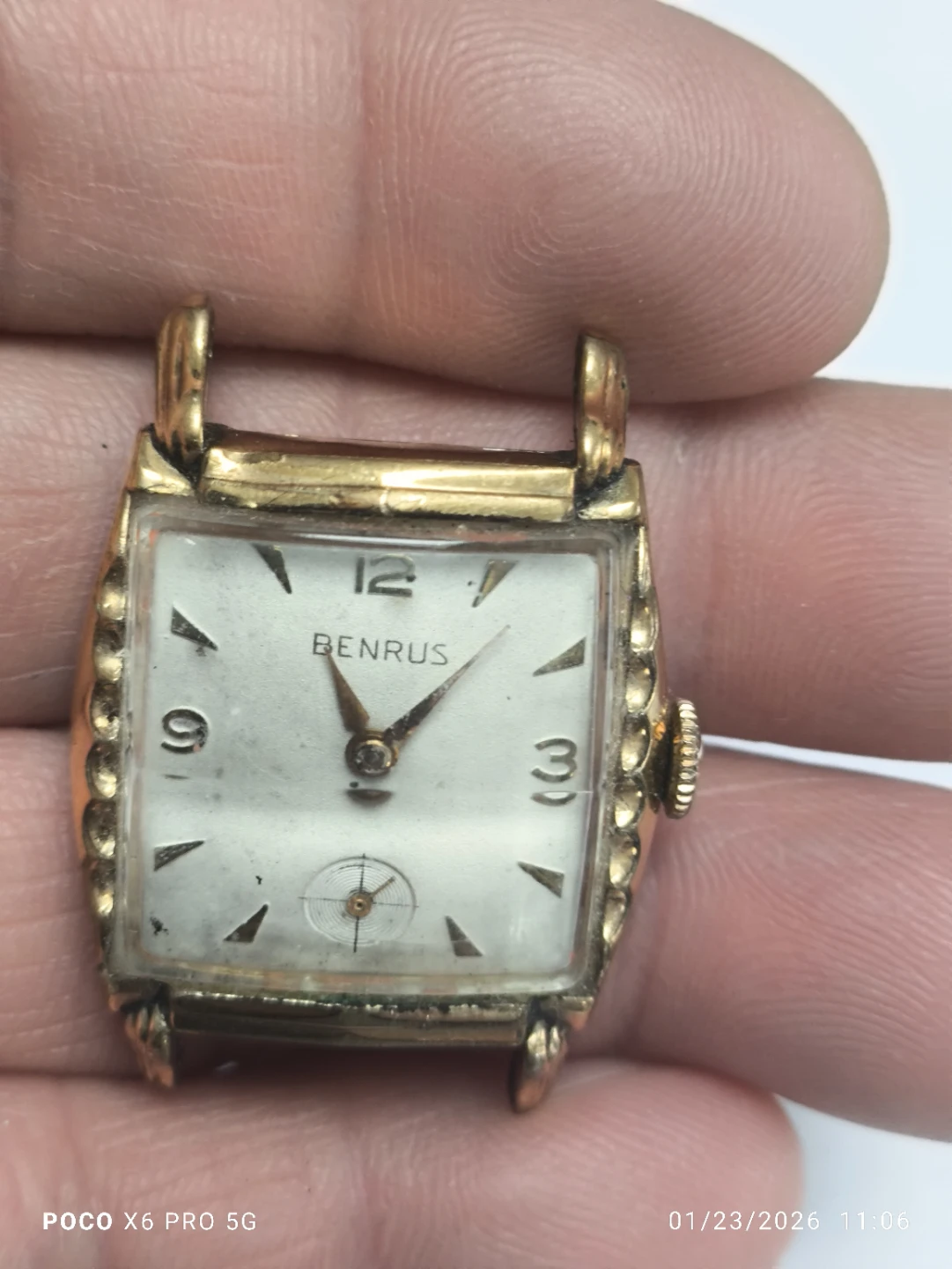 Vintage Benrus Gold Plated Tank Watch - photo 4