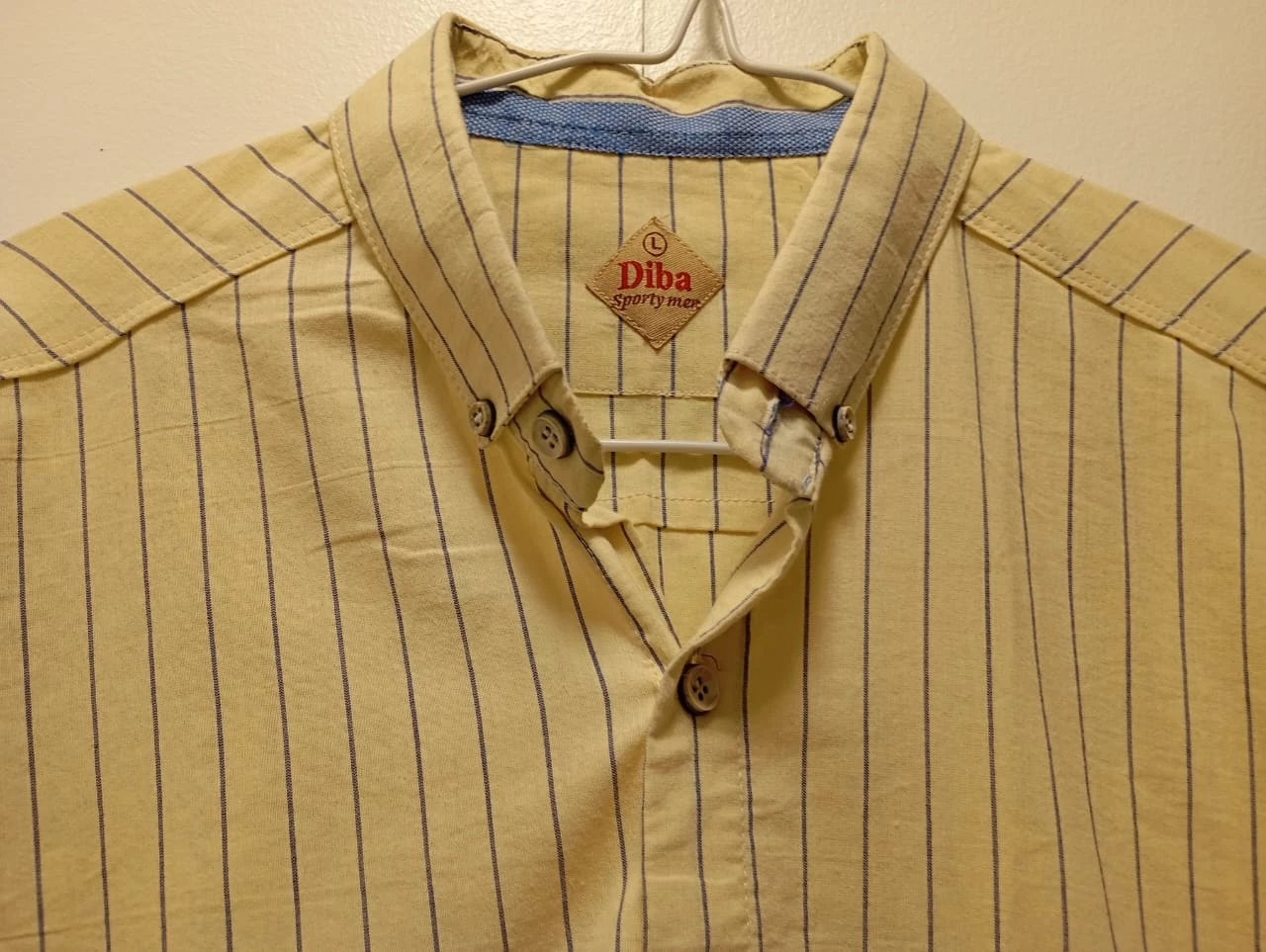 Diba Sporty Men Yellow Striped Shirt - Size L - photo 2