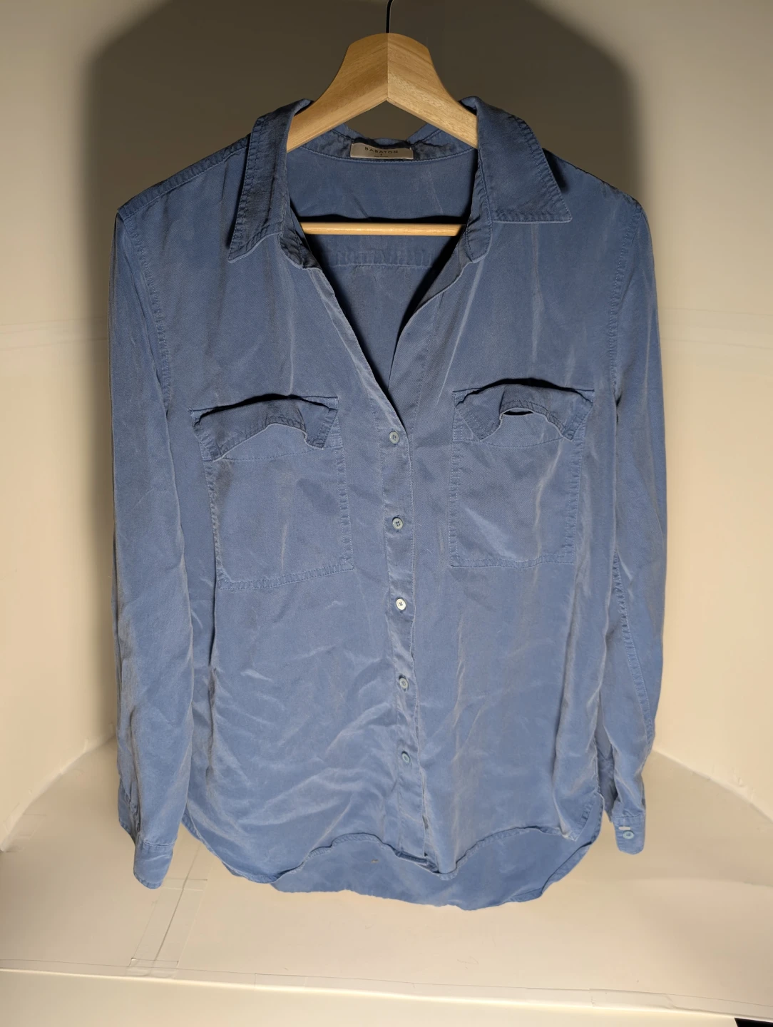 Blue Long Sleeve Shirt | Babaton - S: S/P - photo 2