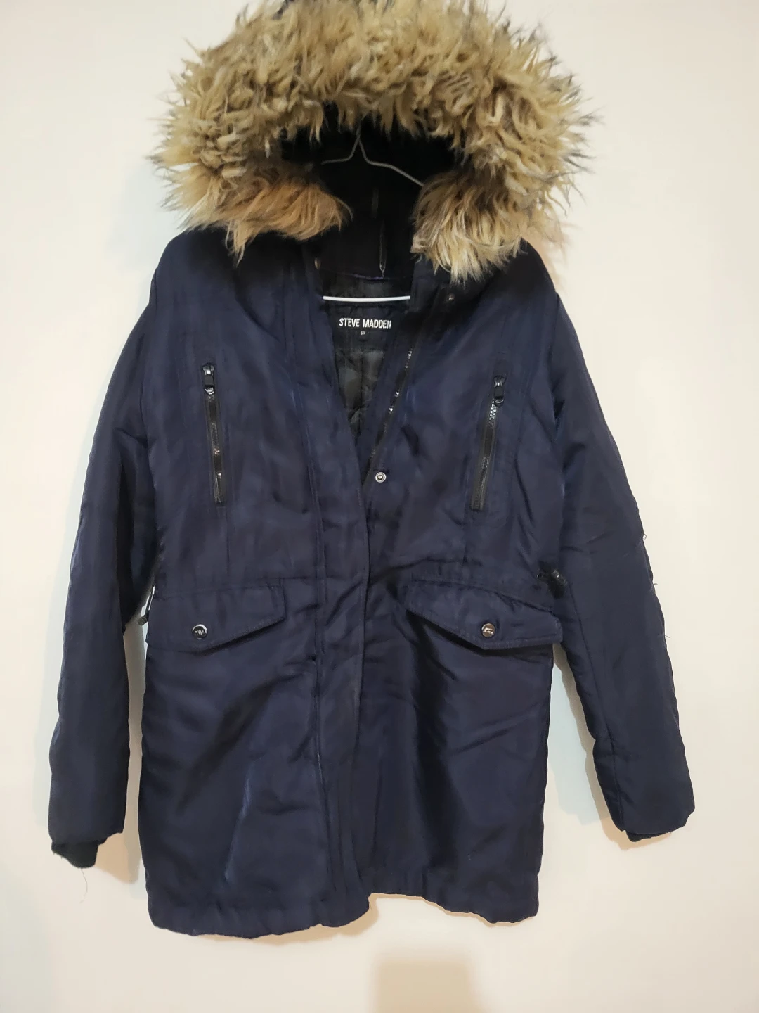 Steve Madden Fur Hooded Parka - Size S