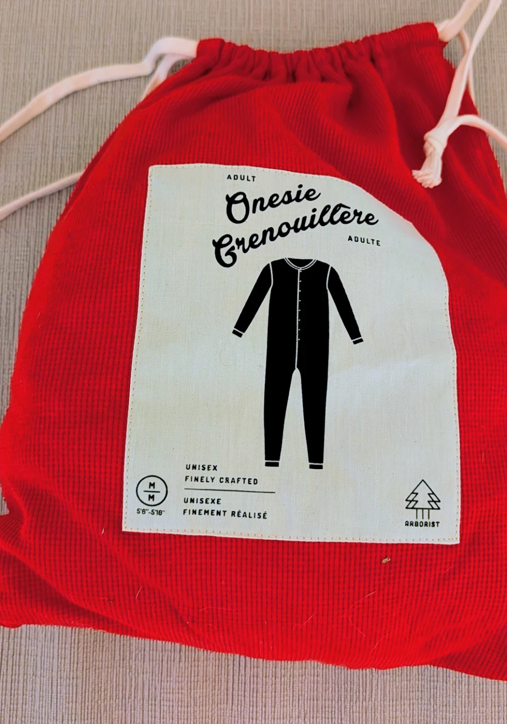 Brand New Red Arborist Adult Onesie - Size Medium