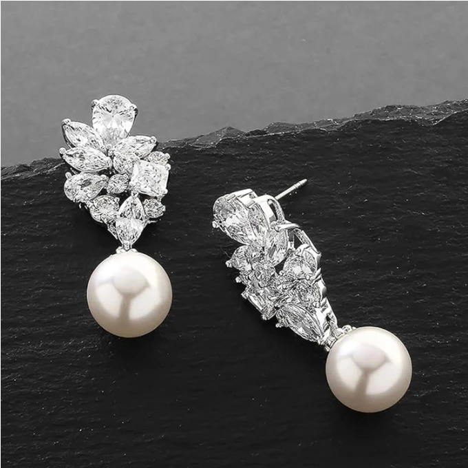 Luxury Elegant Imitation Pearl Dangle - photo 2
