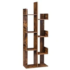 VASAGLE Tree-Shaped Bookcase Rustic Brown