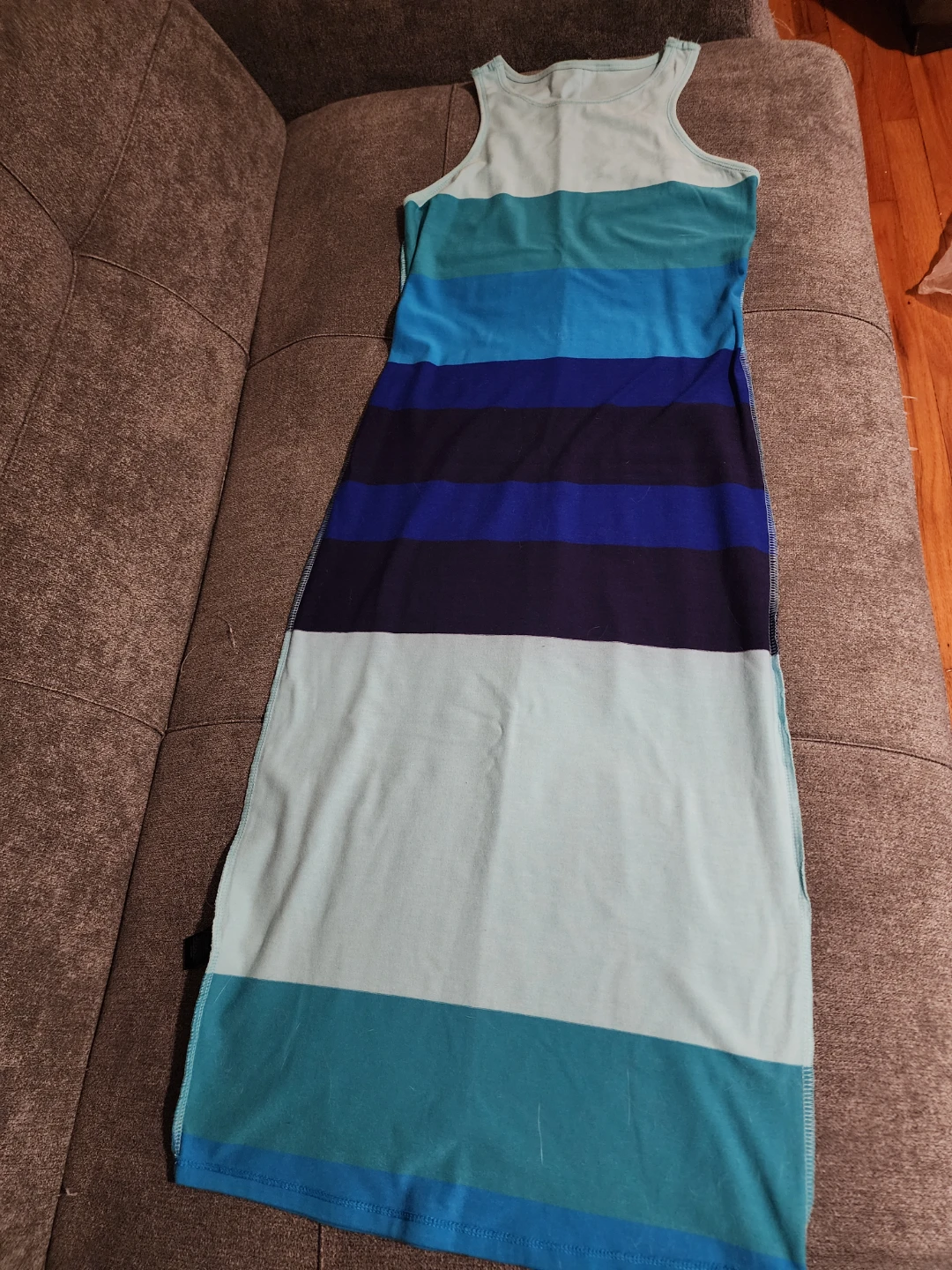 Express Striped Maxi Dress - Blue Tones size S - photo 2