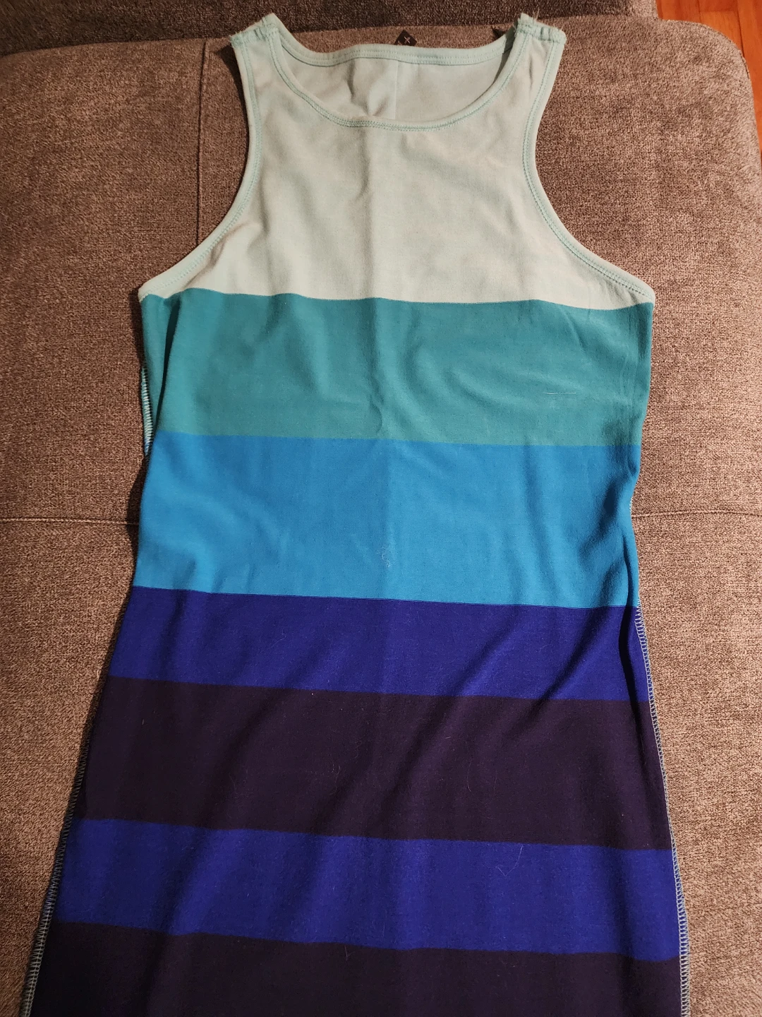 Express Striped Maxi Dress - Blue Tones size S