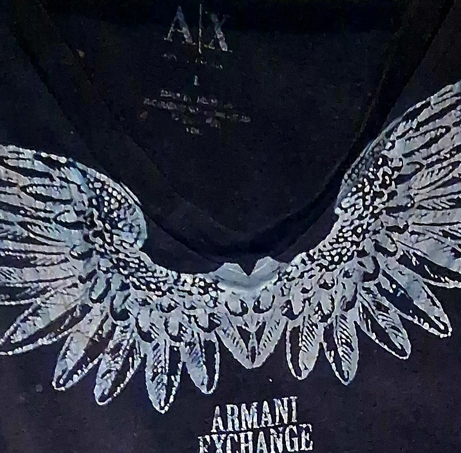 USED Armani Exchange Women's Black Graphic T-Shirt - photo 2