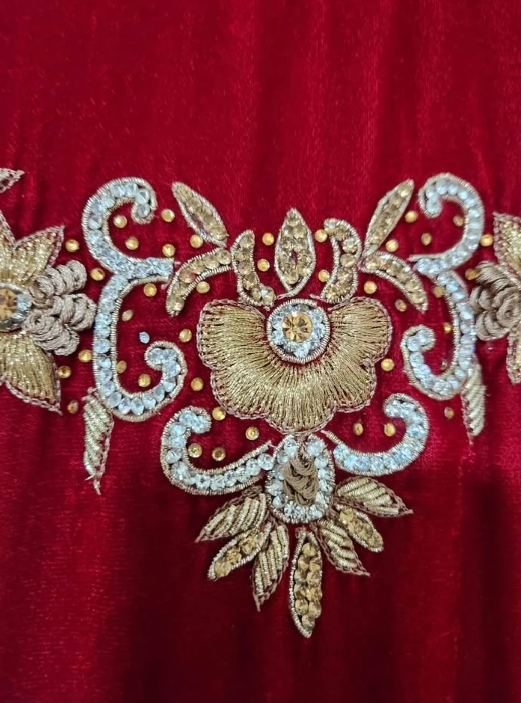 Embroidered Red & Silver Dress - photo 2