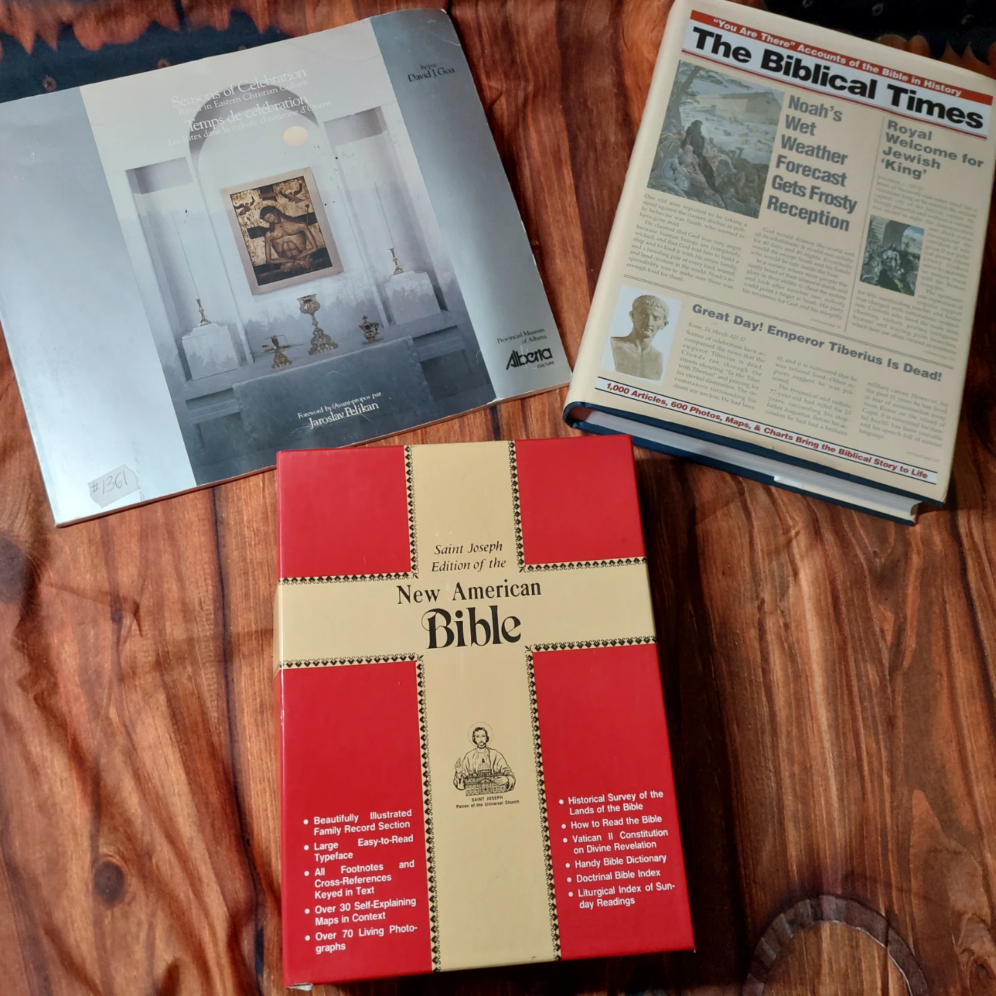 Book Lot# 11 containing,  New American Bible
