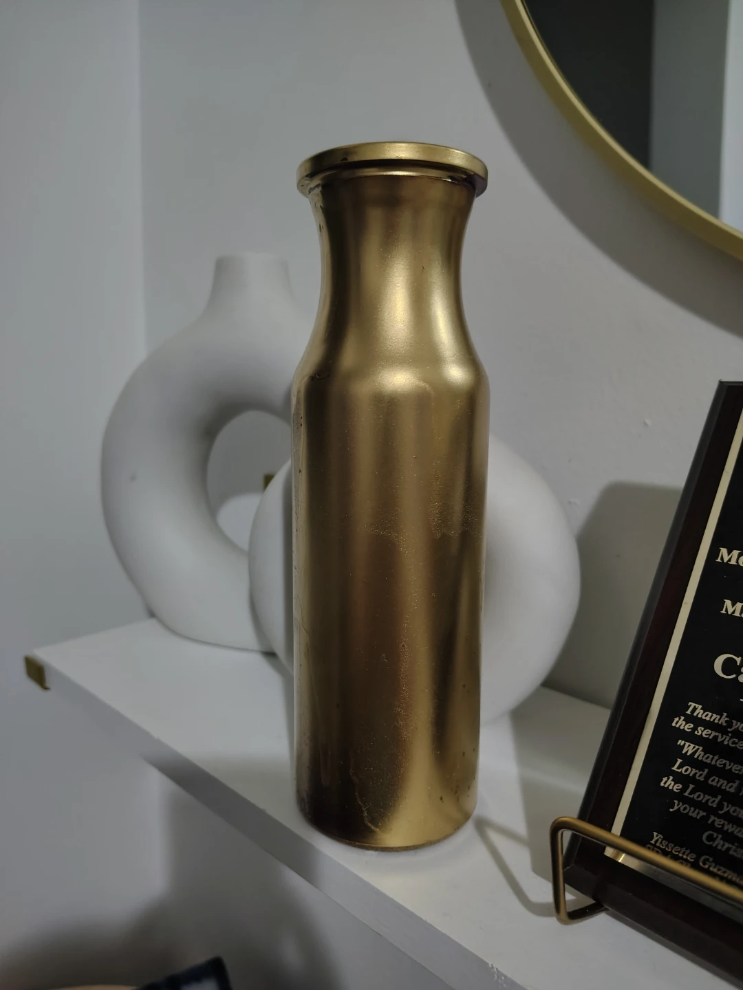 Gold Metal Vase