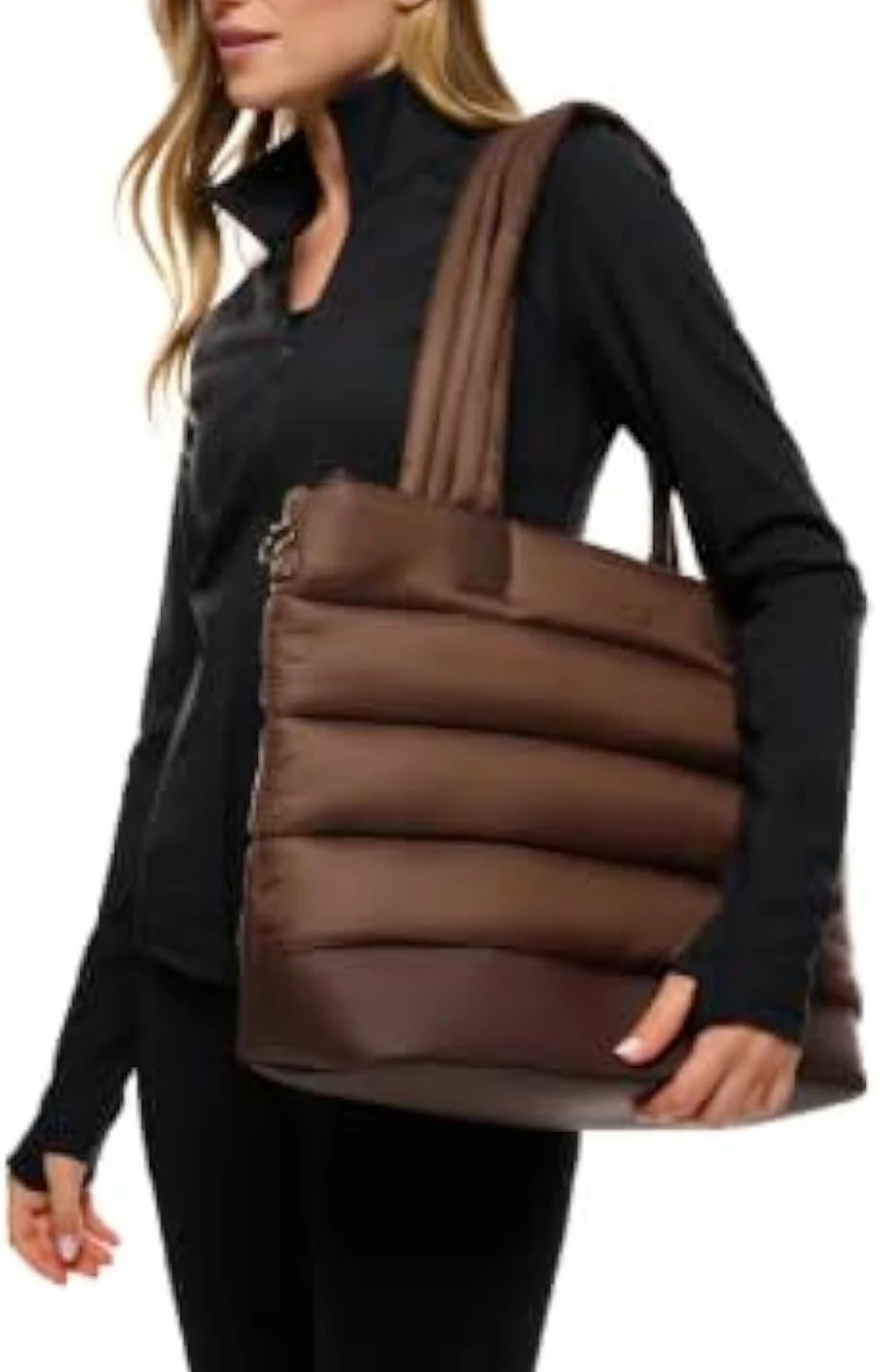 LOLE Brown Puffer Tote Bag - photo 3