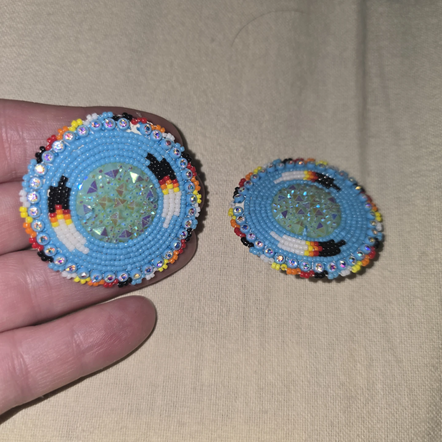 Handmade Beaded Earrings - photo 3