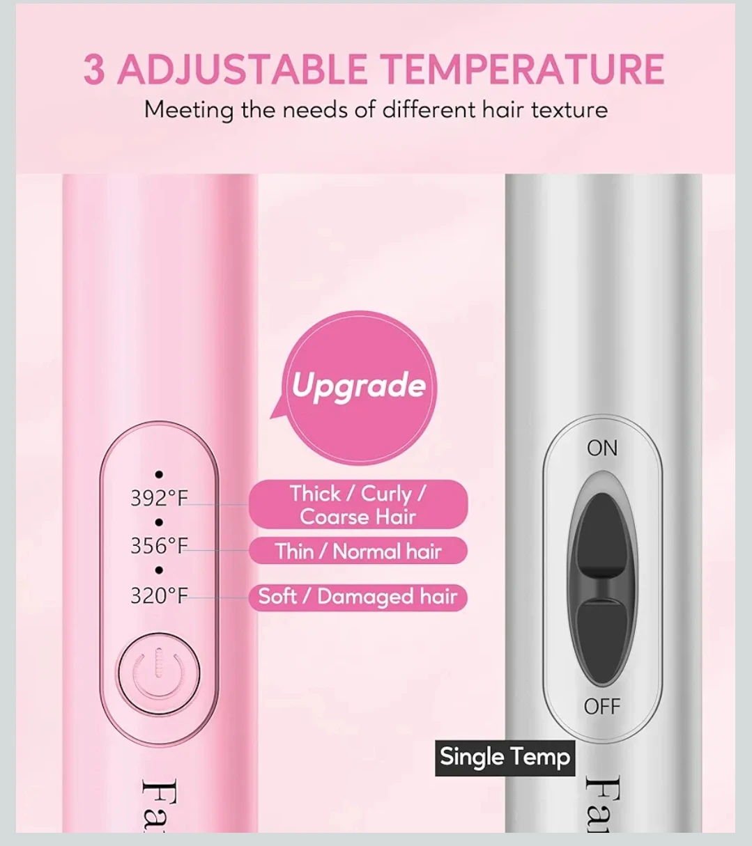 Farery Tourmaline Infused Curling Iron Brush - Pink - photo 5
