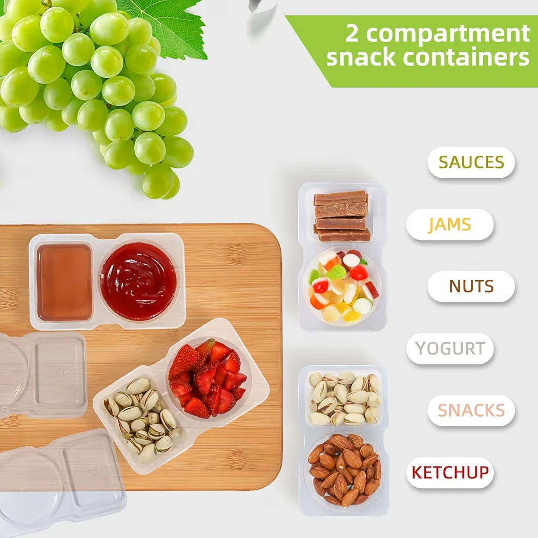Soonsure 2 Compartment Snack Containers with Airtight Lids - photo 5