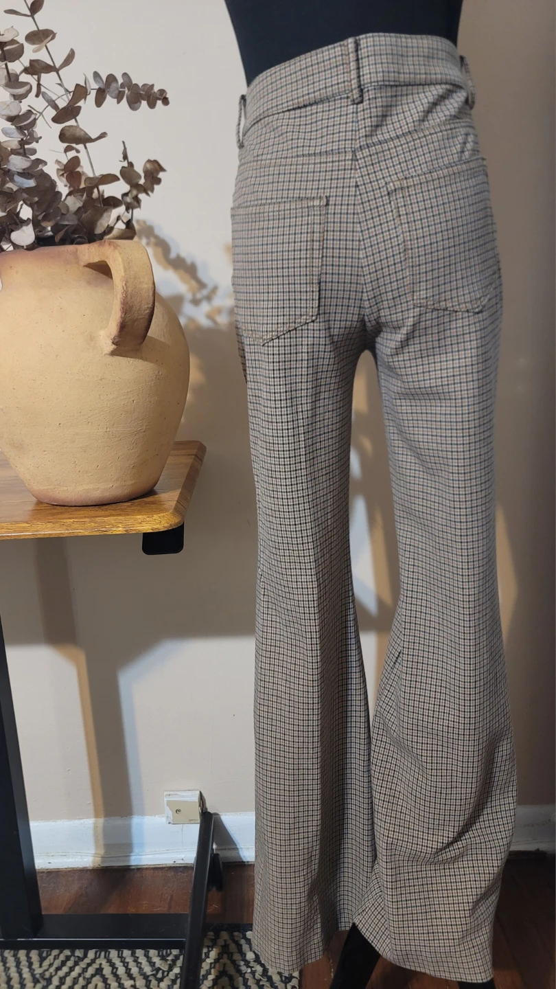 LOFT Women's Checkered Wide Leg Pants Houndstooth EUC Sz 2 Tall - photo 3