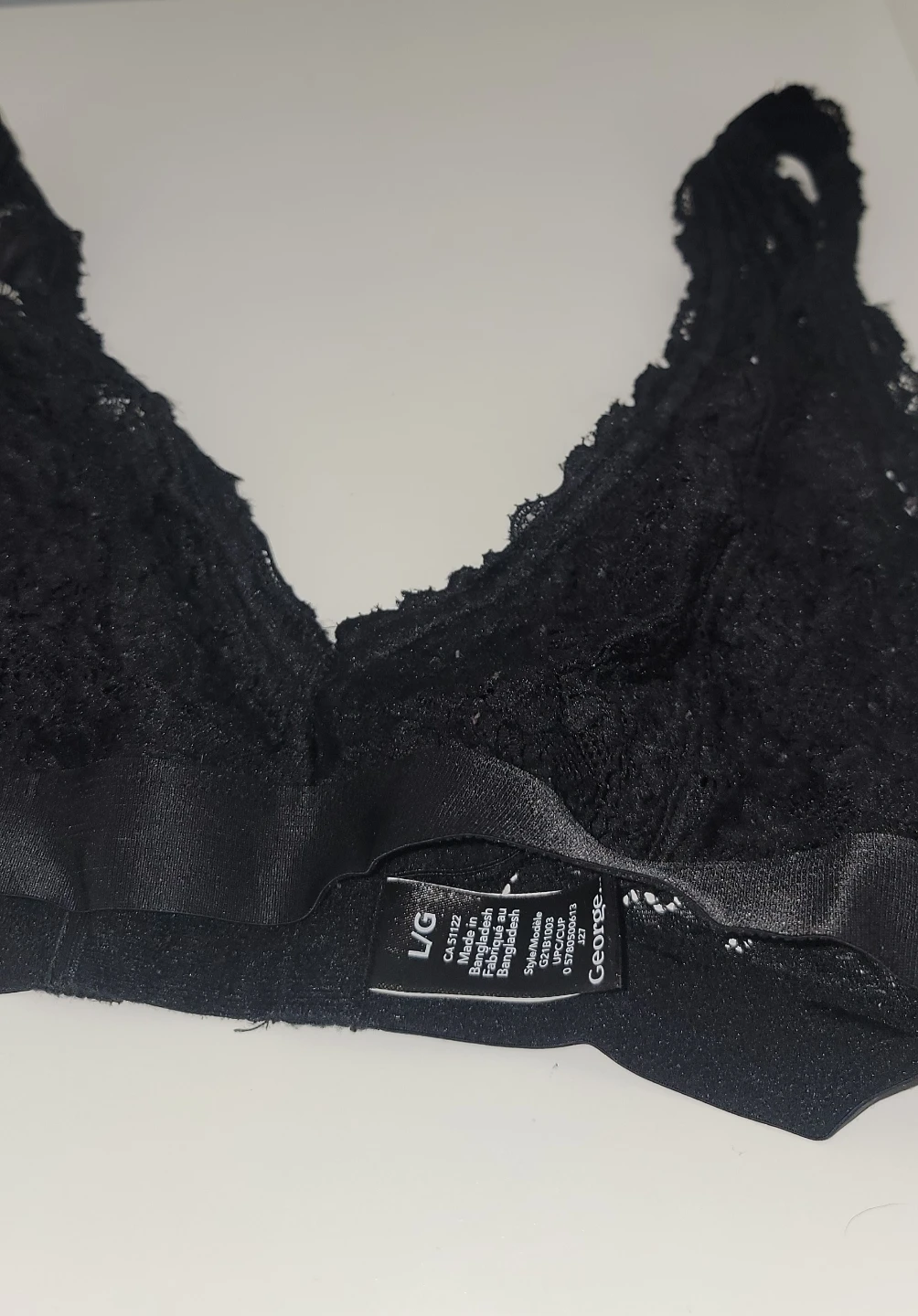 Black Lace Bralette - Size L/G - photo 3
