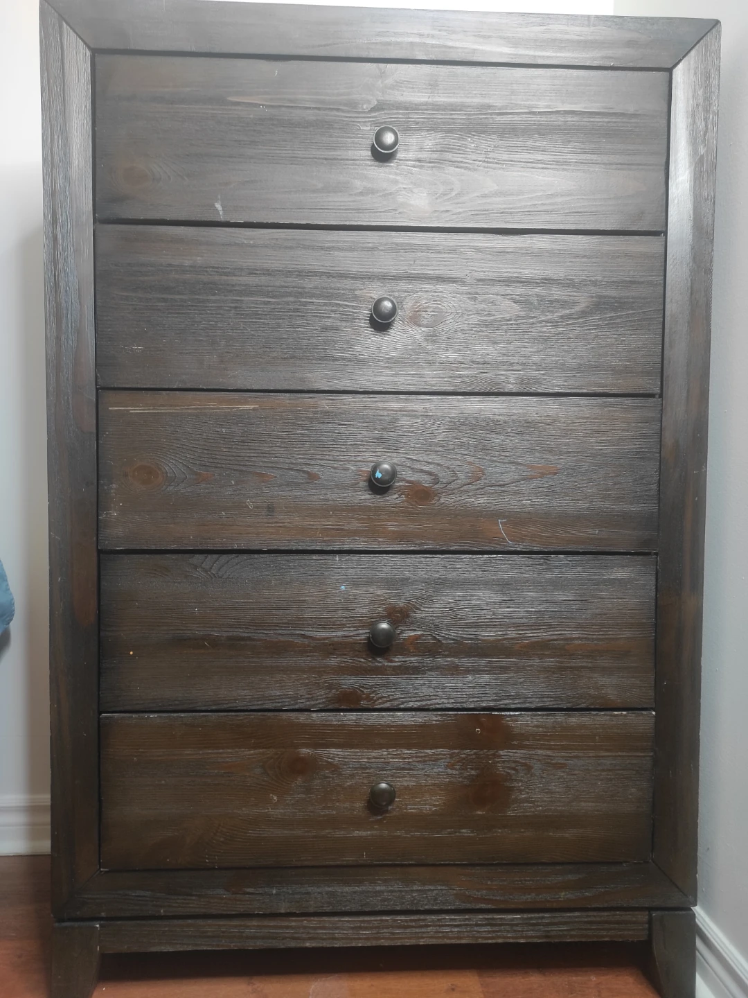 Dark Wood 5-Drawer Dresser - photo 2