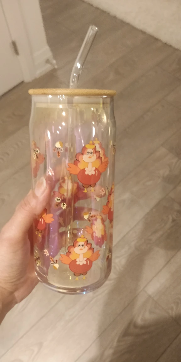 Glass Tumbler with Straw - 750ml - photo 3