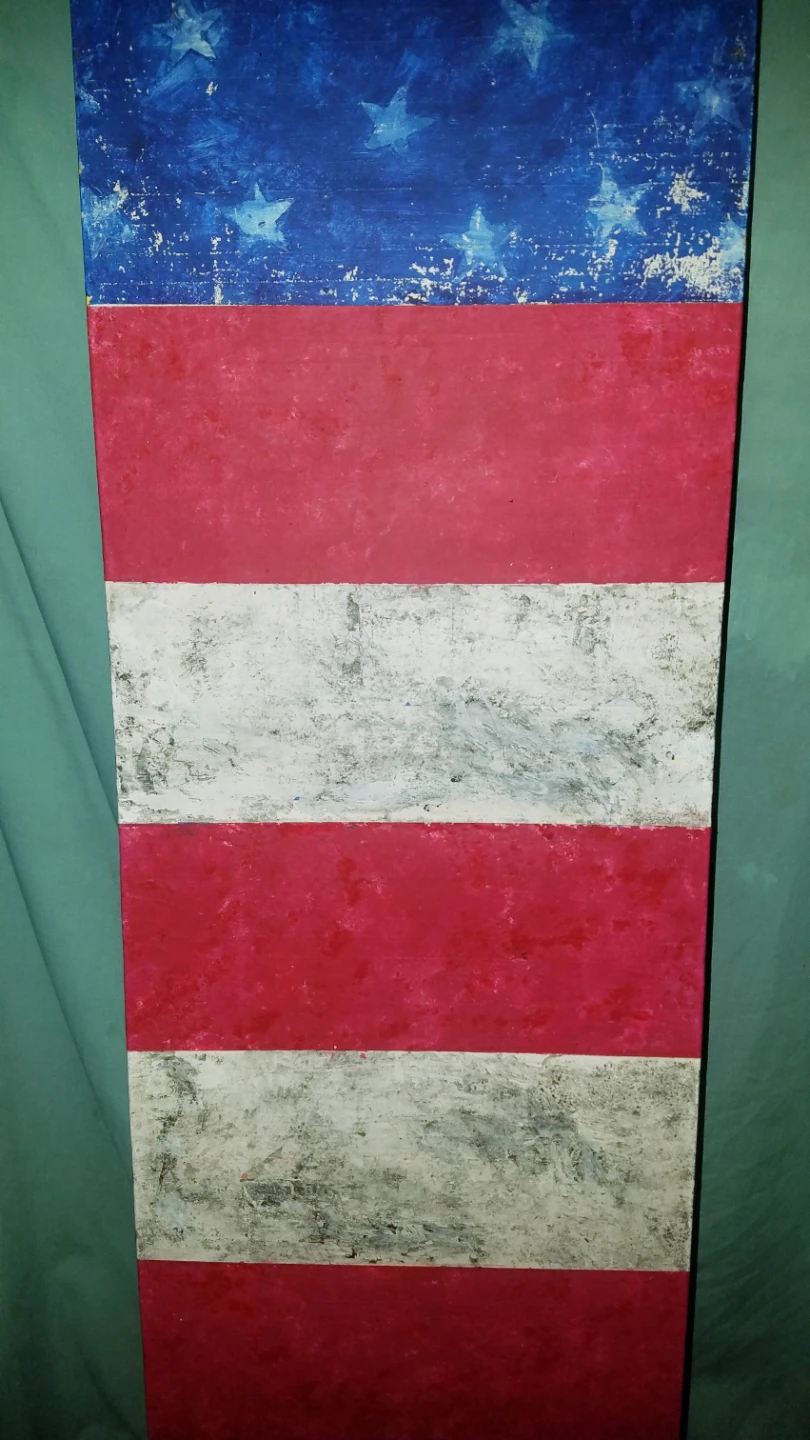 Original American Flag Themed Abstract Pop Art Painting - photo 3