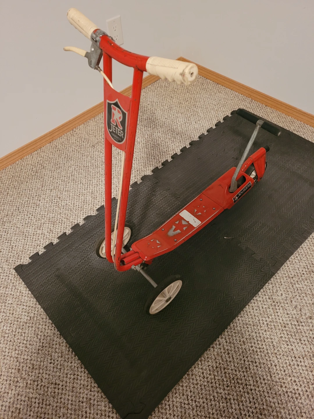 Vintage Red Jeter Roller Scooter