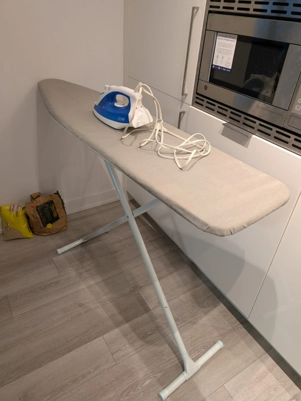 Ironing Board with Blue Iron
