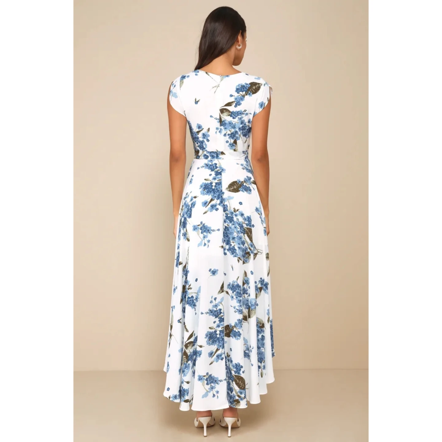 Lulus French Countryside White Floral Print High-Low Dress - photo 2