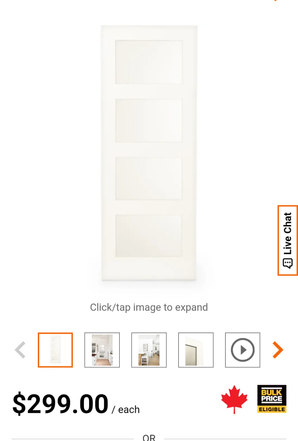 White 4-Panel Interior Door